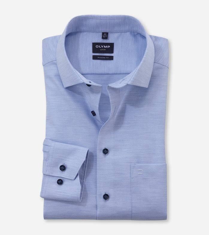 Oblymp Luxor, Businesshemd, modern fit, Global Kent, Bleu