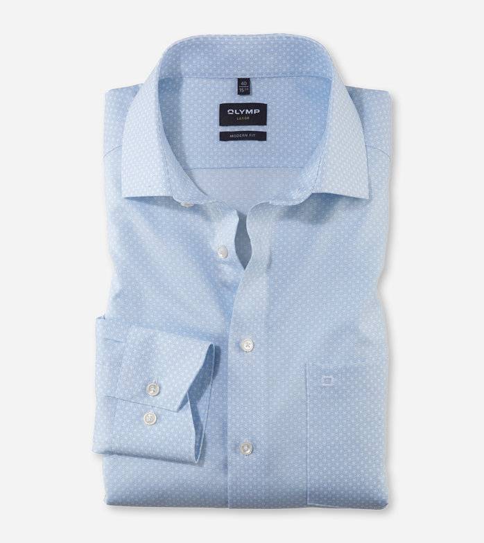 Oblymp Luxor, Businesshemd, modern fit, Global Kent, Bleu