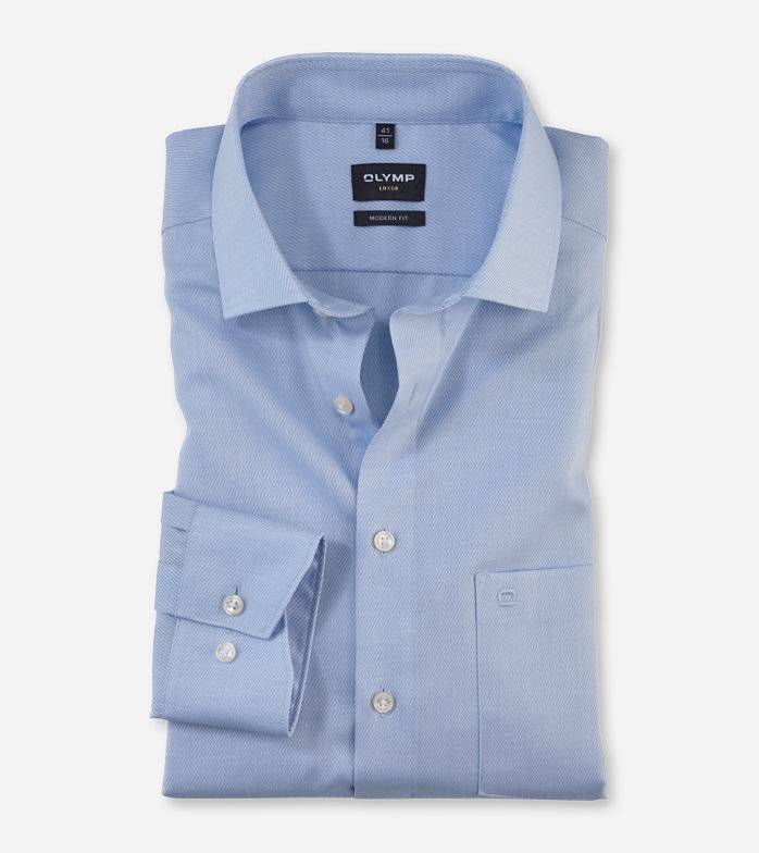 Oblymp Luxor, Businesshemd, modern fit, Global Kent, Bleu