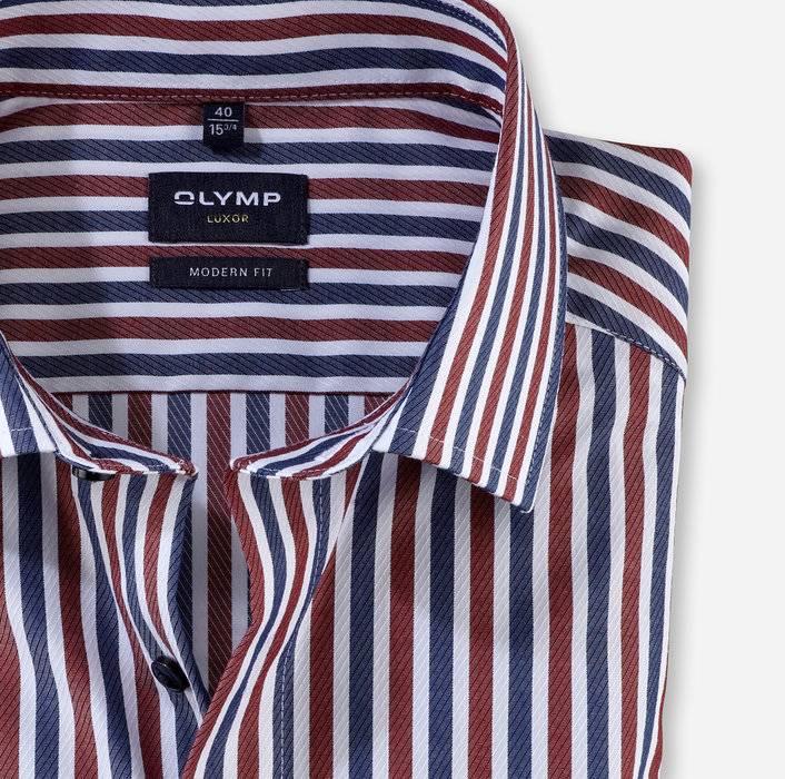 Oblymp Luxor, Businesshemd, Modern Fit, Global Kent, Dunkelrot