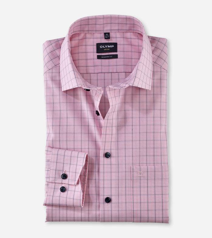 Oblymp Luxor, Businesshemd, modern fit, Global Kent, Hellrosé