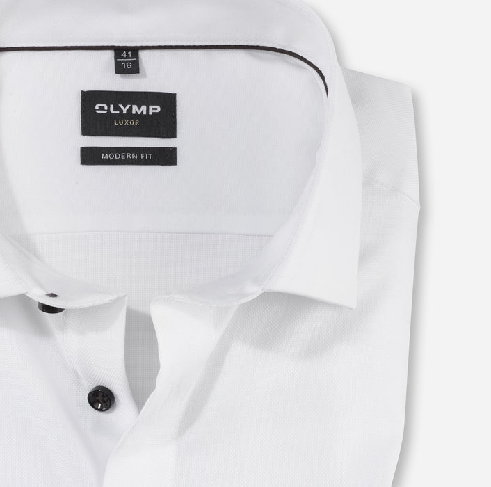 Oblymp LuxorBusinesshemd, Modern Fit, Global Kent, Weiß