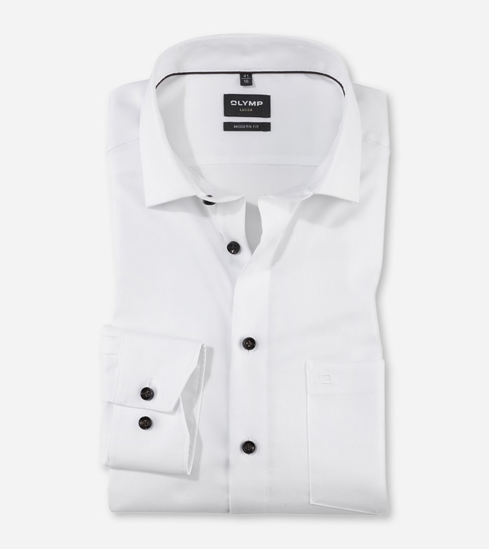 Oblymp LuxorBusinesshemd, modern fit, Global Kent, Weiß