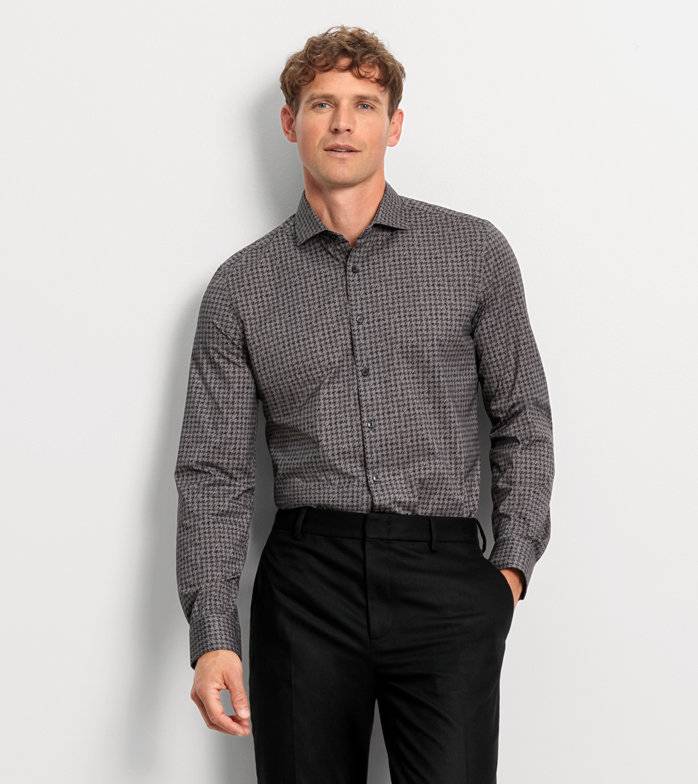 Oblymp No. Six 24/Seven, Businesshemd, super slim, Kent, Anthrazit