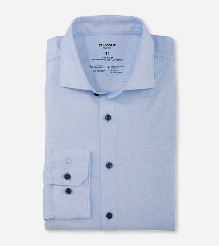 Oblymp No. Six 24/Seven, Businesshemd, super slim, Kent, Bleu