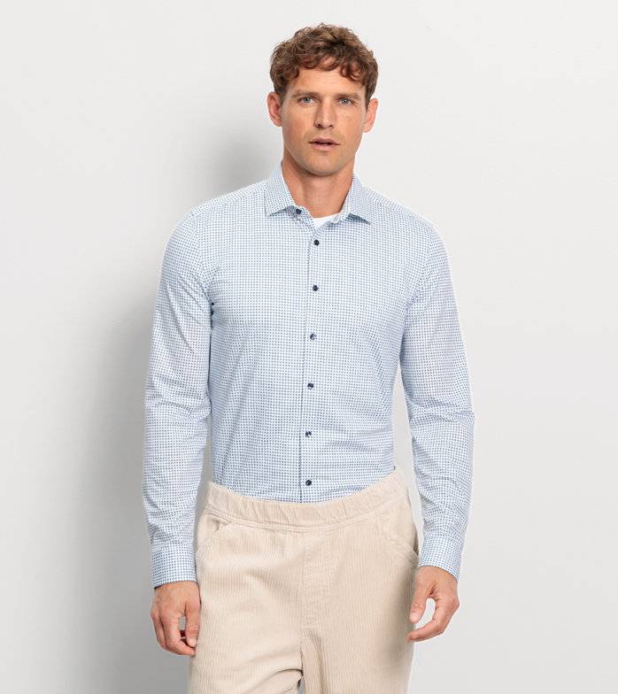 Oblymp No. Six 24/Seven, Businesshemd, super slim, Modern Kent, Bleu Oblymp No. Six 24/Seven, Businesshemd, super slim, Modern Kent, Bleu