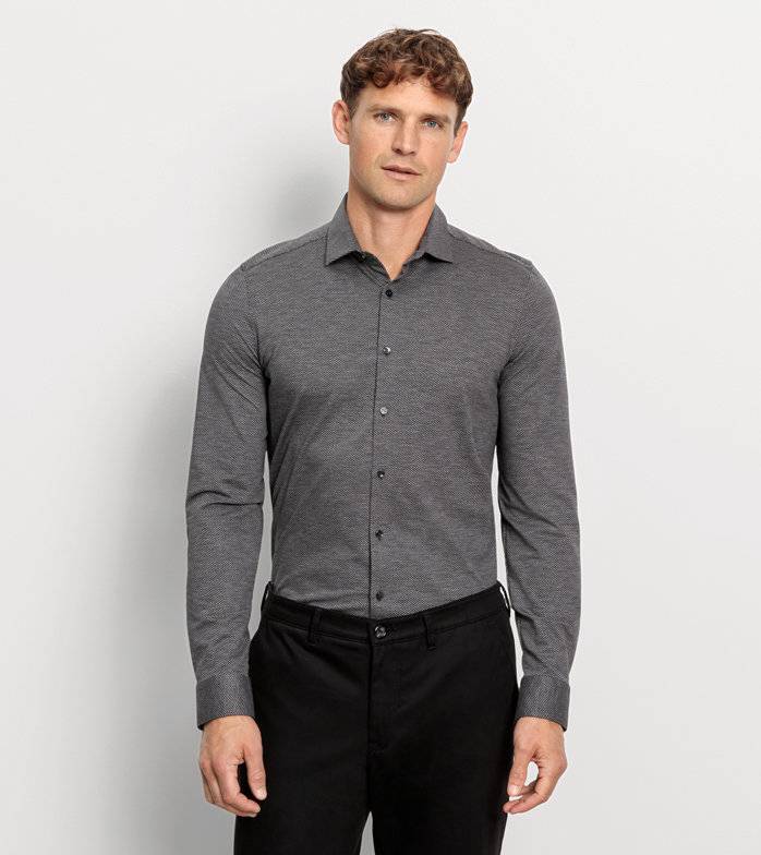 Oblymp No. Six 24/Seven, Businesshemd, super slim, Modern Kent, Anthrazit