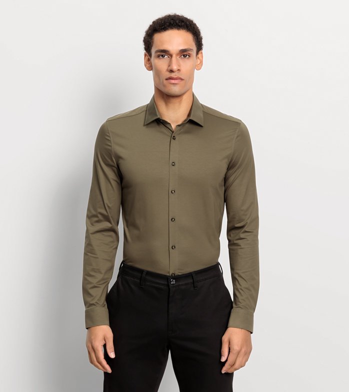 Oblymp No. Six 24/Seven, Businesshemd, super slim, Urban Kent, Schlamm