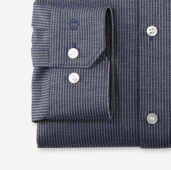 Oblymp No. Six 24/SevenBusinesshemd, Super Slim, Modern Kent, Marine