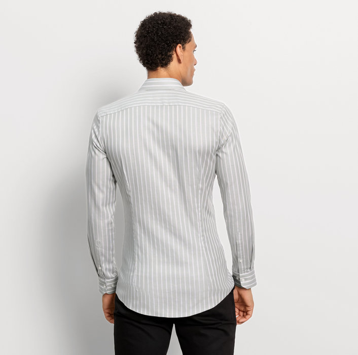 Oblymp No. Six, Businesshemd, Super Slim, Haifisch, Kitt