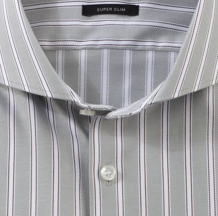 Oblymp No. Six, Businesshemd, Super Slim, Haifisch, Kitt