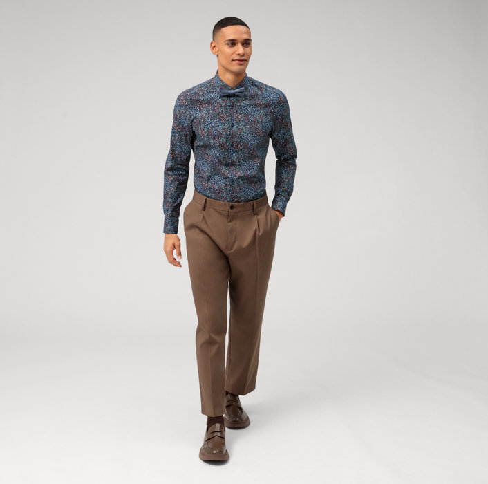 Oblymp No. Six, Businesshemd, Super Slim, Modern Kent, Granat