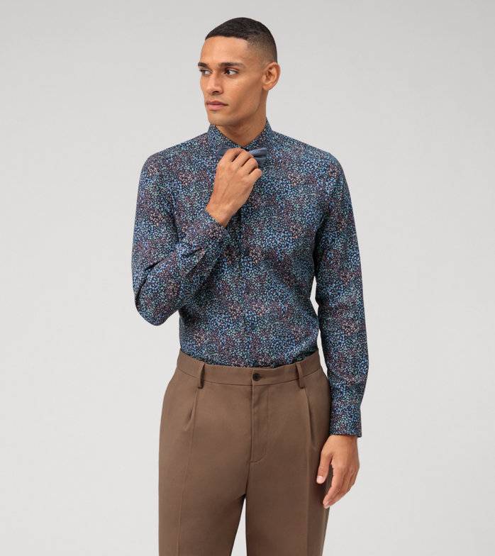 Oblymp No. Six, Businesshemd, super slim, Modern Kent, Granat