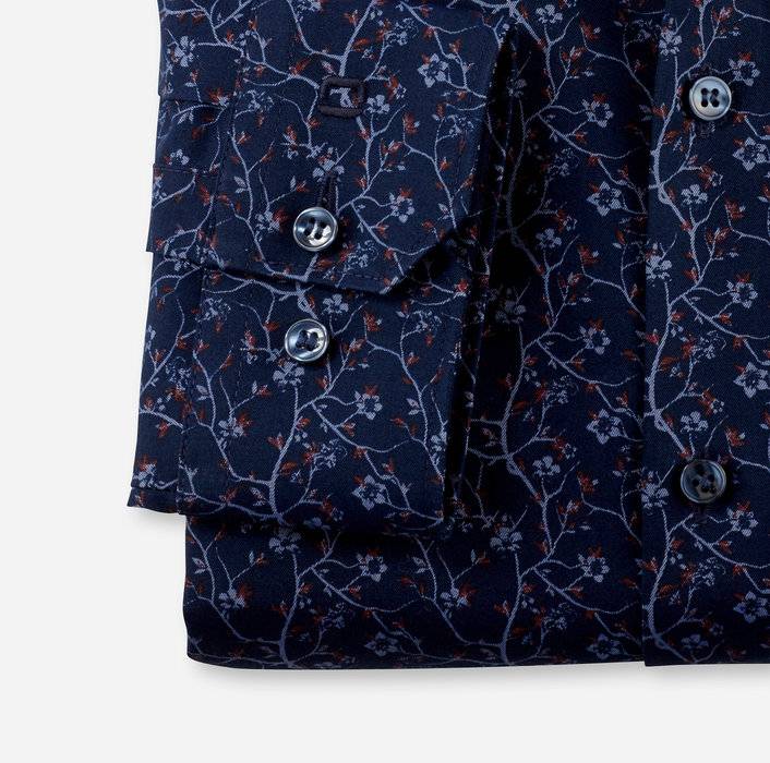 Oblymp No. Six, Businesshemd, Super Slim, Modern Kent, Marine