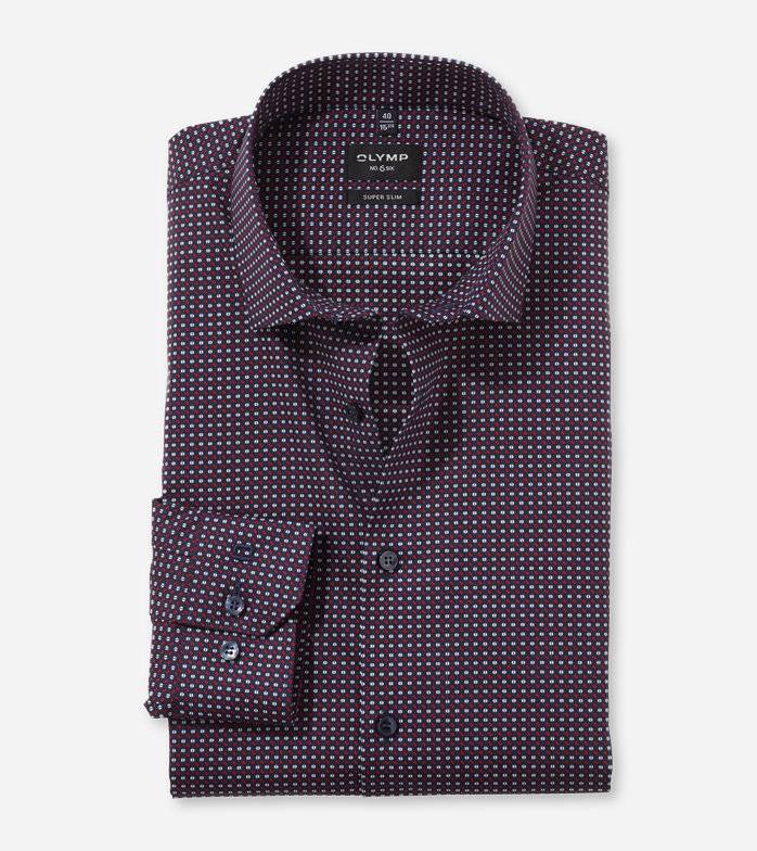 Oblymp No. Six, Businesshemd, super slim, Modern Kent, Rot