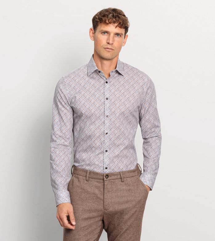 Oblymp No. Six, Businesshemd, super slim, New York Kent, Braun