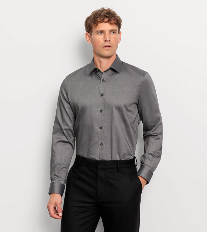 Oblymp No. Six, Businesshemd, super slim, New York Kent, Oliv