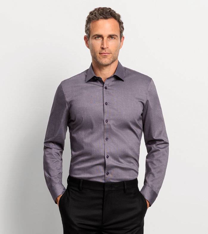 Oblymp No. Six, Businesshemd, super slim, New York Kent, Pflaume