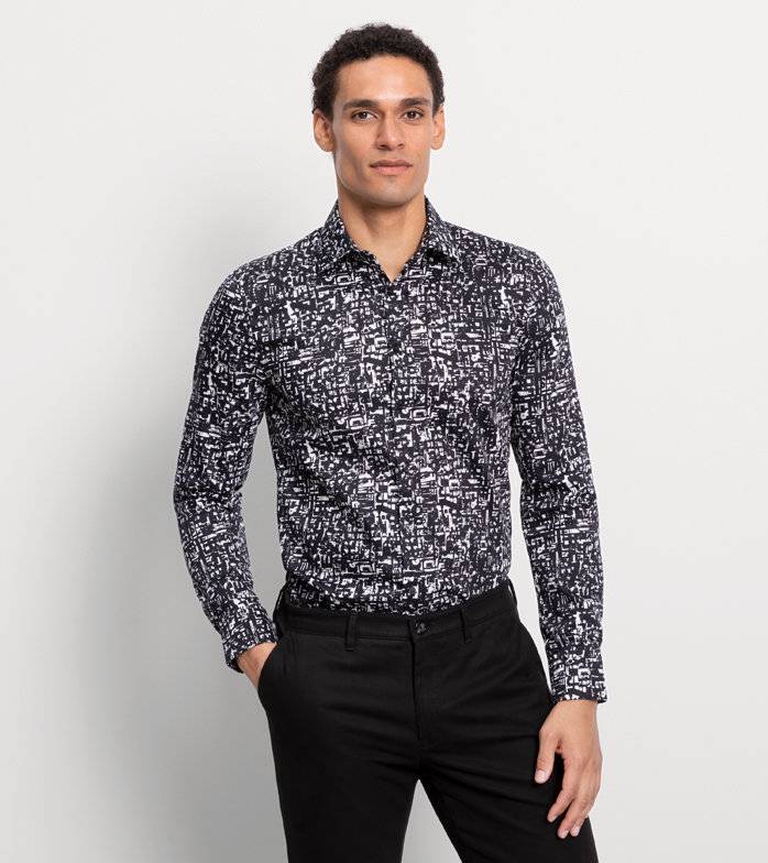 Oblymp No. Six, Businesshemd, super slim, New York Kent, Schwarz