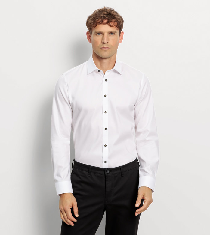 Oblymp No. Six, Businesshemd, super slim, New York Kent, Weiß