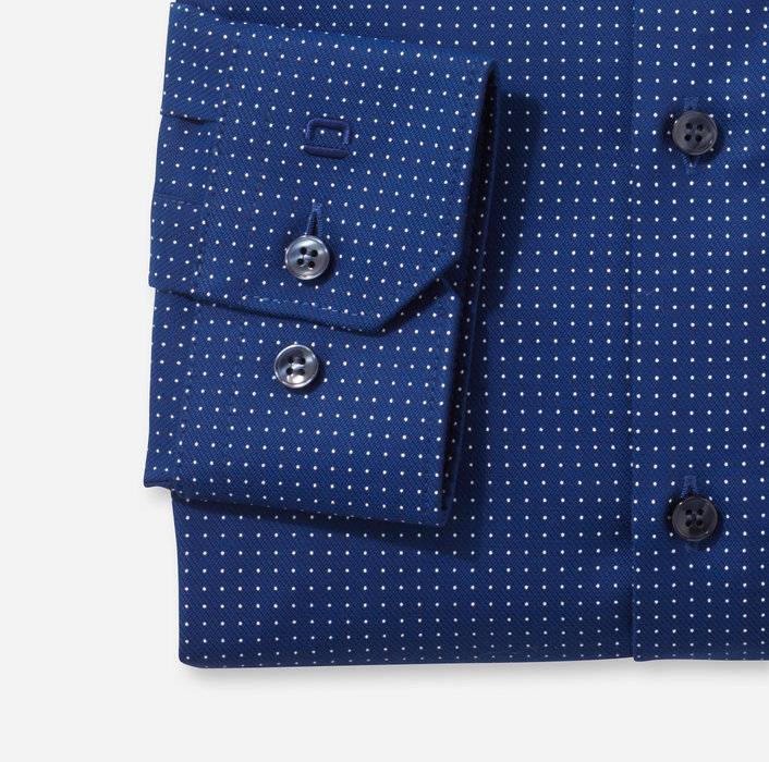 Oblymp No. Six, Businesshemd, Super Slim, Stehkragen, Marine