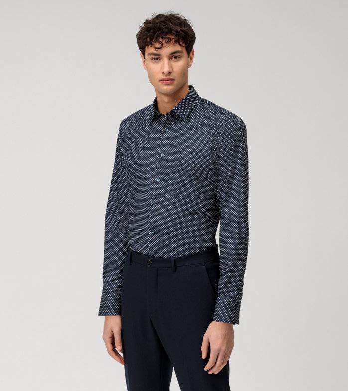 Oblymp No. Six, Businesshemd, super slim, Urban Kent, Marine