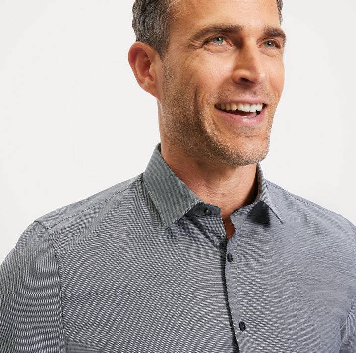 Oblymp No. Six, Businesshemd, Super Slim, Urban Kent, Schwarz