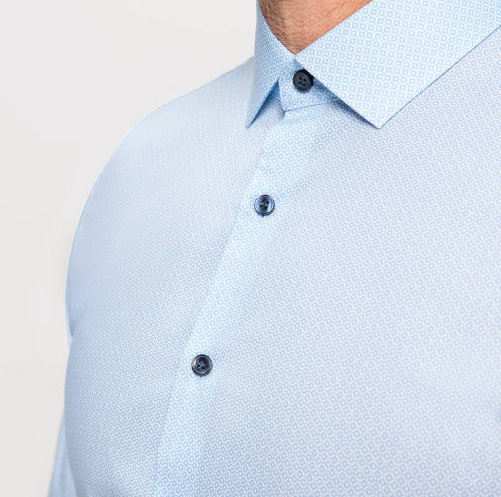 Oblymp No. SixBusinesshemd, Super Slim, Modern Kent, Bleu