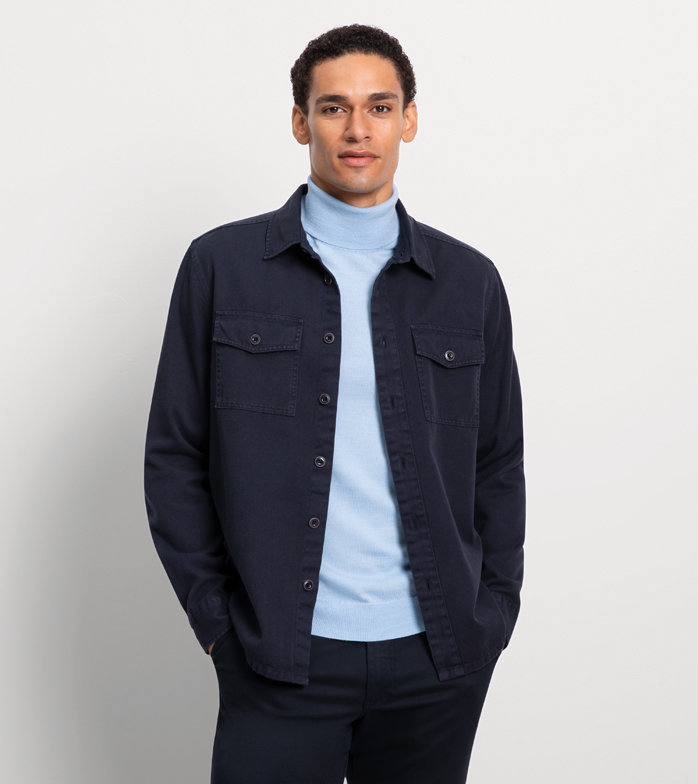 Oblymp Casual, Freizeithemd, Overshirt, Marine