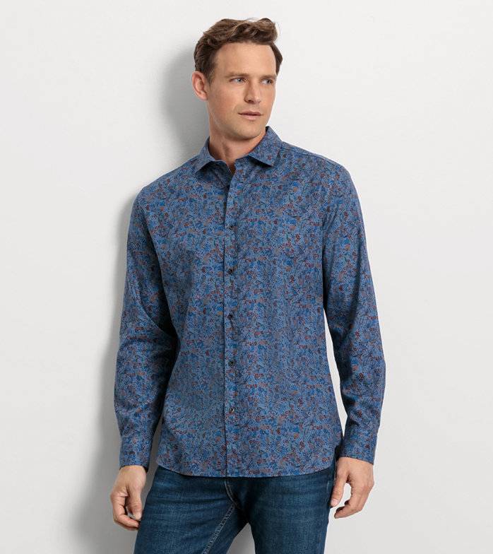 Oblymp Casual, Freizeithemd, regular fit, Kent, Marine