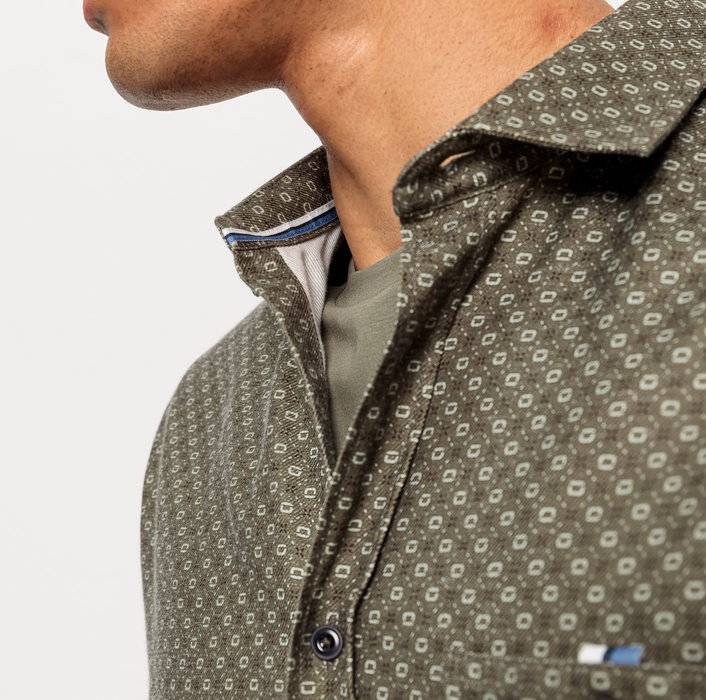 Oblymp Casual, Freizeithemd, Regular Fit, Kent, Oliv