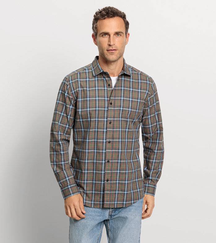 Oblymp Casual, Freizeithemd, regular fit, Kent, Oliv