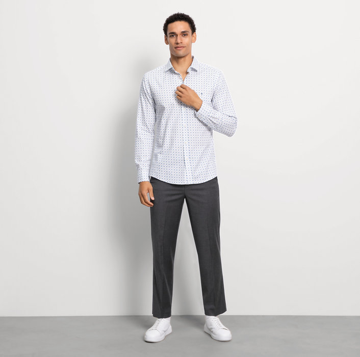 Oblymp Casual, Freizeithemd, Regular Fit, Kent, Weiß