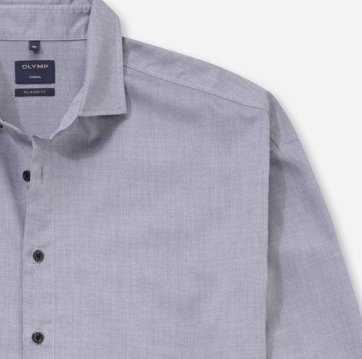 Oblymp Casual, Freizeithemd, Relaxed Fit, Grau