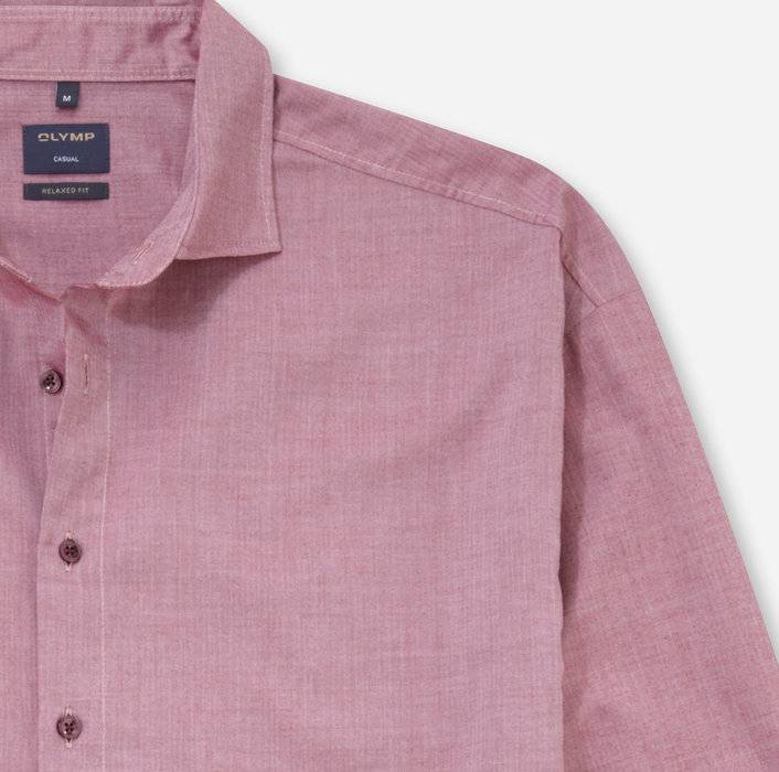 Oblymp Casual, Freizeithemd, Relaxed Fit, Rot