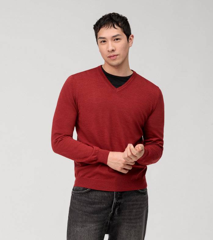 Oblymp Casual Strick, Pullover, Barolo