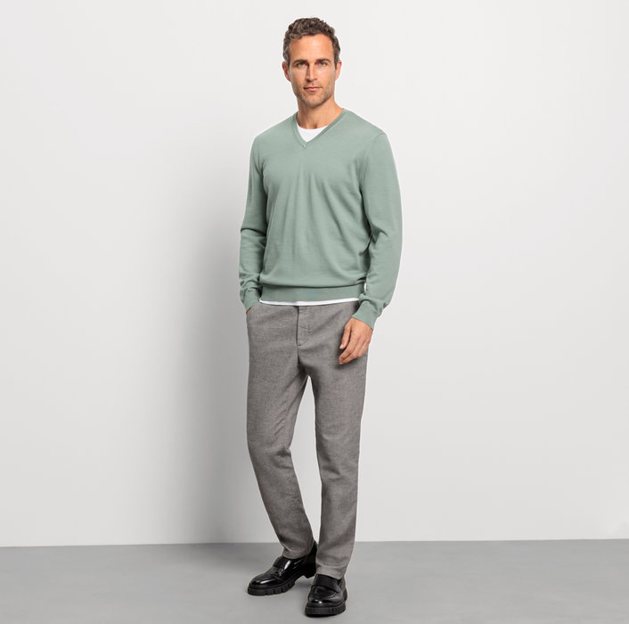 Oblymp Casual Strick, Pullover, Grau-Grün