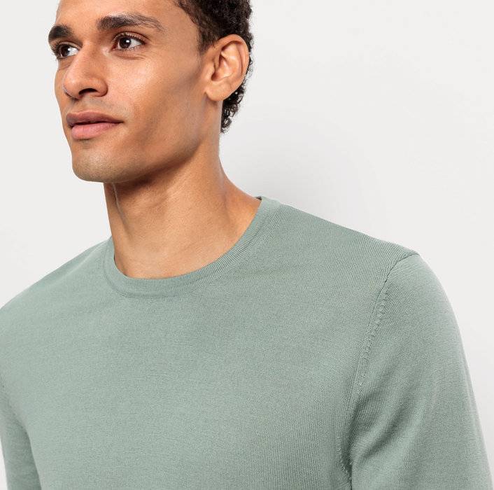 Oblymp Casual Strick, Pullover, Grau-Grün