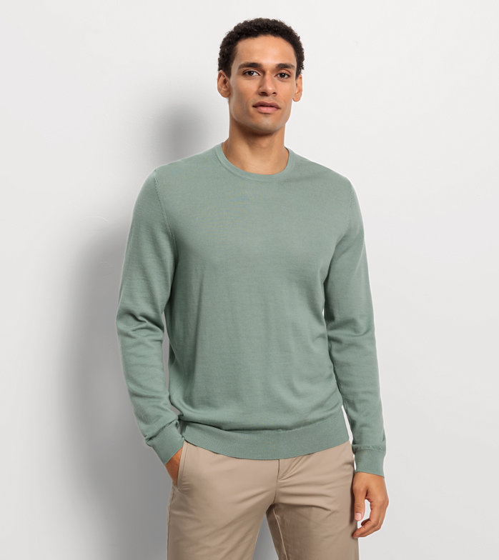 Oblymp Casual Strick, Pullover, Grau-Grün
