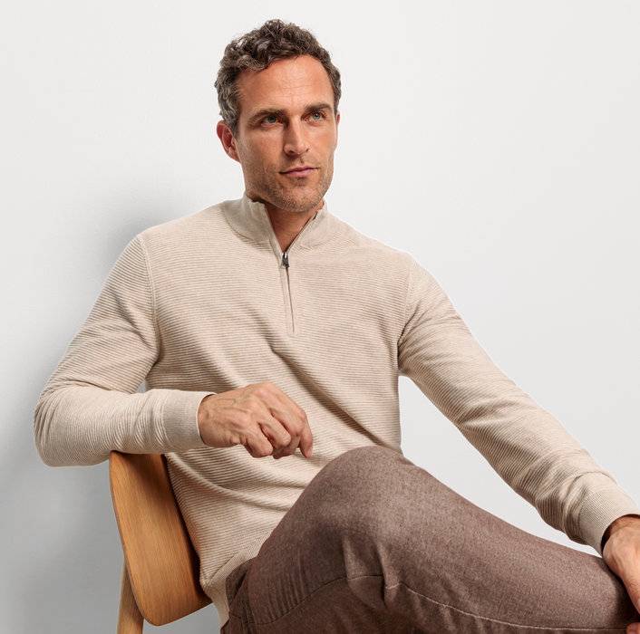 Oblymp Casual Strick, Pullover, Hellbeige