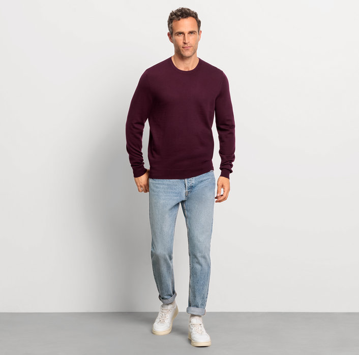 Oblymp Casual Strick, Pullover, Pflaume