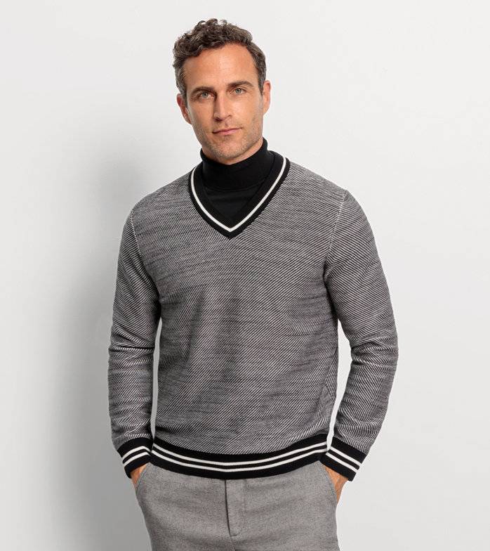 Oblymp Casual Strick, Pullover, Schwarz