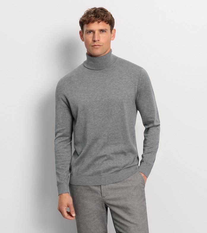 Oblymp Casual Strick, Pullover, Silbergrau