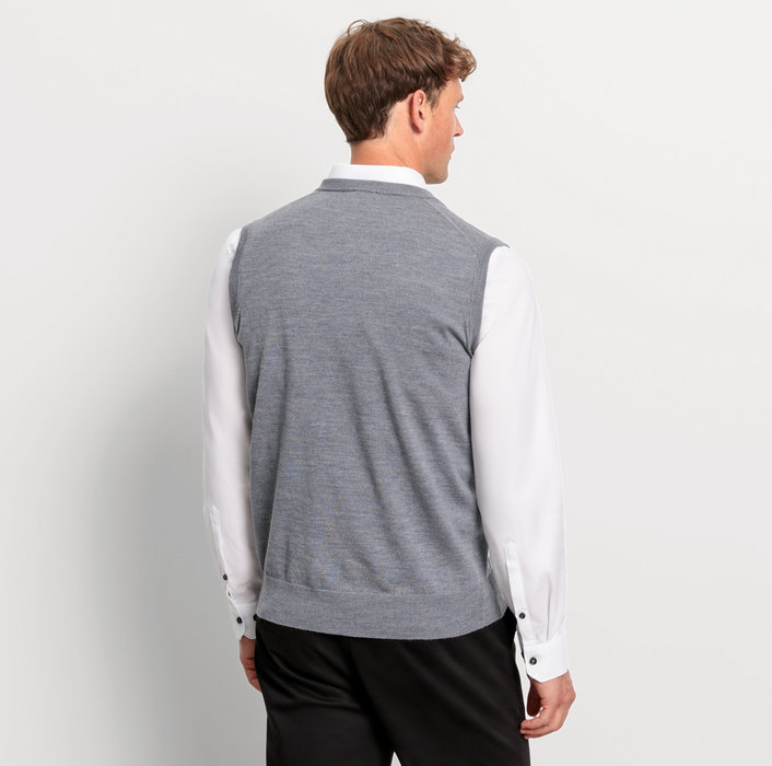 Oblymp Casual Strick, Pullunder, Silbergrau