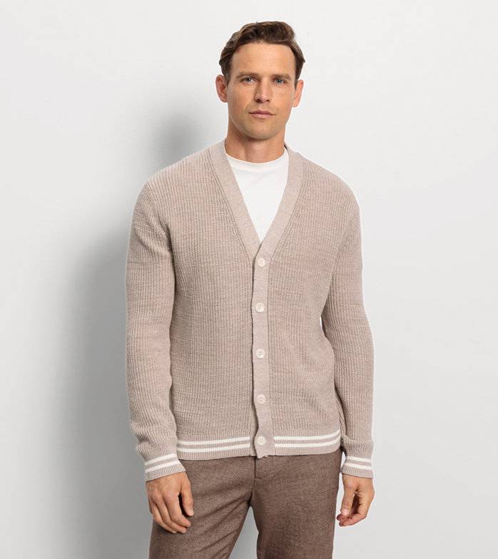 Oblymp Casual Strick, Strickjacke, Kitt