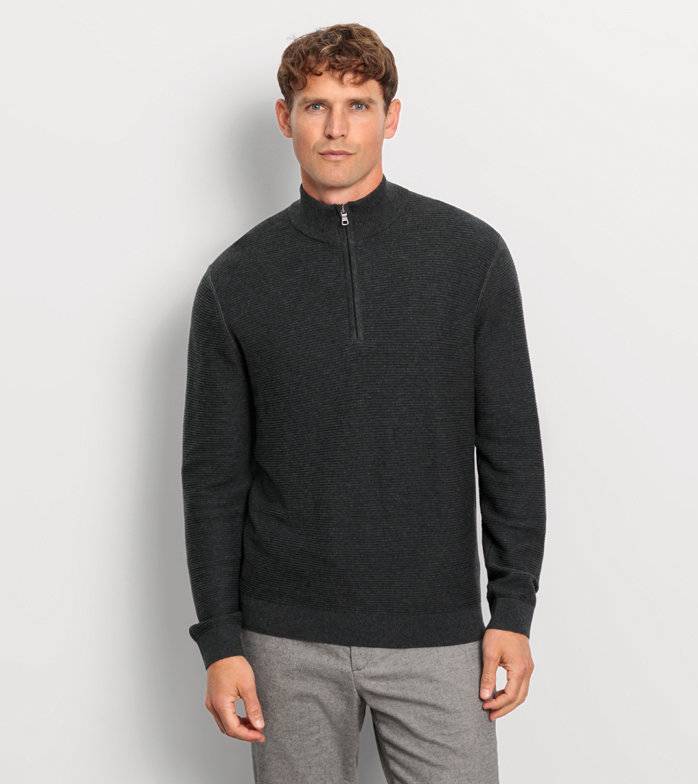 Oblymp Casual Strick, Troyer, Anthrazit