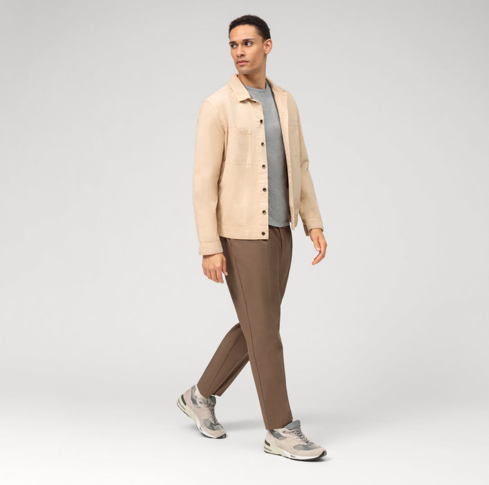 Oblymp Casual Wirk, Longsleeve, Hellgrau