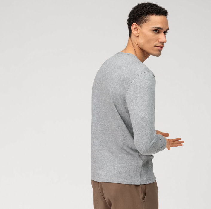 Oblymp Casual Wirk, Longsleeve, Hellgrau