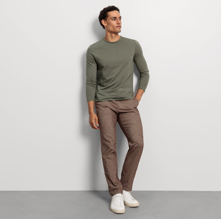 Oblymp Casual Wirk, Longsleeve, Lindgrün