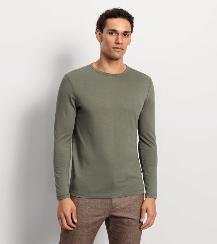 Oblymp Casual Wirk, Longsleeve, Lindgrün